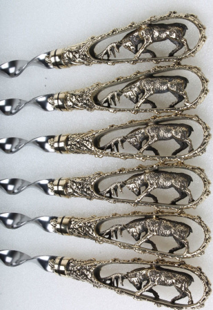 Набор шампуров с декоративным литьем "Благородный олень" (6 шт)